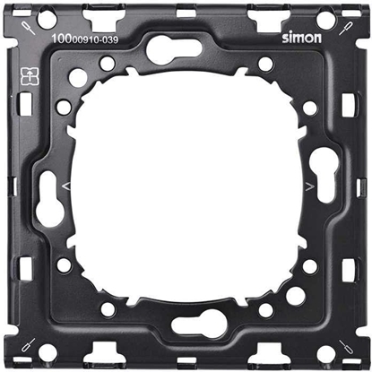 Picture of Ramka Kontakt-Simon Simon 100 10000910-039 pojedyncza montaowa monta do puszki tylko na wkrty czarny