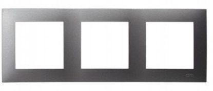 Picture of Ramka potrójna Ospel Szafir R-3Z/70 szary mat