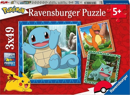 Изображение Ravensburger Puzzle Pokemon 3x49 147 elementów