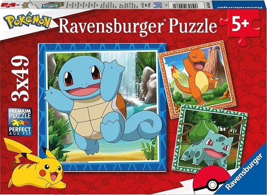 Изображение Ravensburger Puzzle Pokemon 3x49 147 elementów