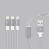 Picture of Recci Universal Delicate RCS-H120 3 in 1 Micro USB + 2 x Lightning Fast Charging 1,2 m Grey