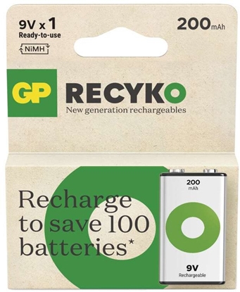 Изображение GP Akumulator ReCyko 6F22 200mAh 1 szt.