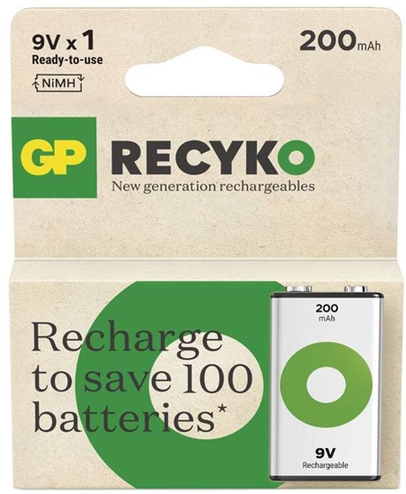 Изображение GP Akumulator ReCyko 6F22 200mAh 1 szt.