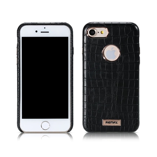 Picture of Remax Maso čūskas ādas dizaina maciņš aizmugurē iPhone 7 Plus / 8 Plus Melns