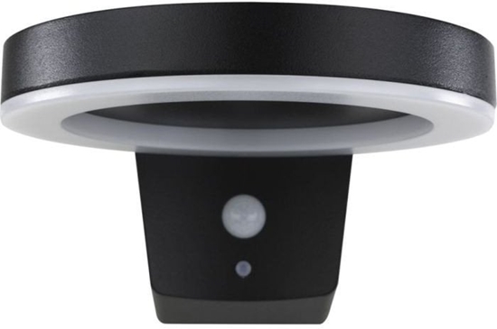 Picture of REV LED Solar wall light Round metal bl.motion detec.2023001100