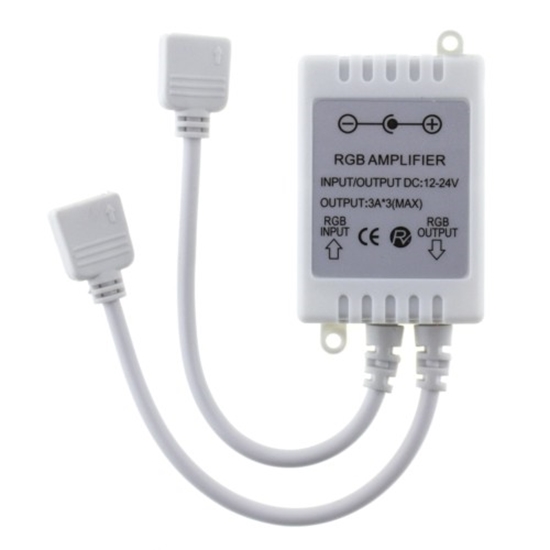 Picture of RGB signāla pastiprinātājs un sprieguma inžektors krāsainai LED lentei.