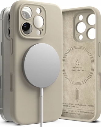Attēls no Ringke RINGKE SILICONE MAGNETIC MAGSAFE IPHONE 16 PRO STONE