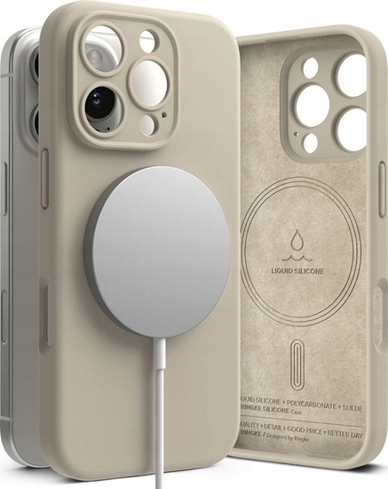 Изображение Ringke RINGKE SILICONE MAGNETIC MAGSAFE IPHONE 16 PRO STONE