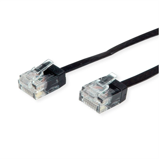 Изображение Roline Traveller UTP Patch Cord, Cat.6A (Class EA), extra-flat, black, 0.5 m
