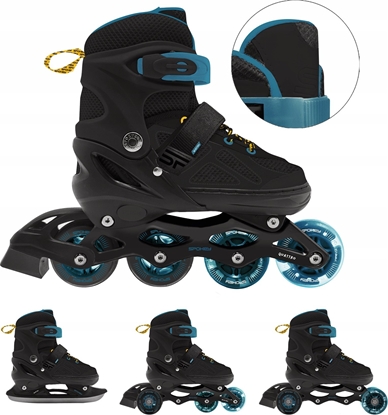 Picture of Rolki Spokey QUATTRO z wymienn poz regulowane czarne r. 38-41