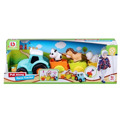 Picture of Rotaļlieta Bburago Junior Traktors ar piekabēm