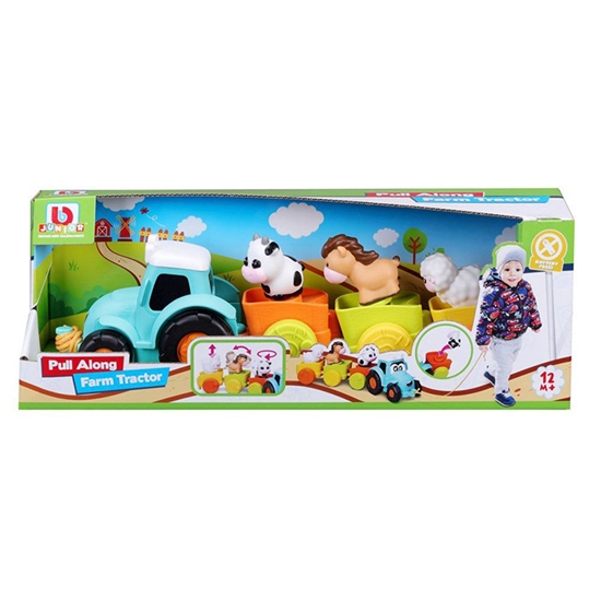 Picture of Rotaļlieta Bburago Junior Traktors ar piekabēm