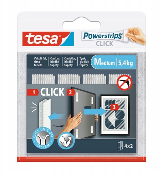 Picture of RZEPY SAMOPRZYLEPNE POWERSTRIPS-CLICK/MEDIUM TESA