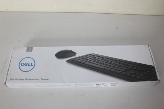 Picture of Dell SALE OUT. Keyboard and Mouse KM3322W Wireless US International Keyboard and Mouse KM3322W Keyboard and Mouse Set, Wireless, Batteries included, US, Black