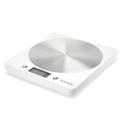 Picture of Salter 1036 WCFEU12 Disc Electronic Digital Kitchen Scales - White