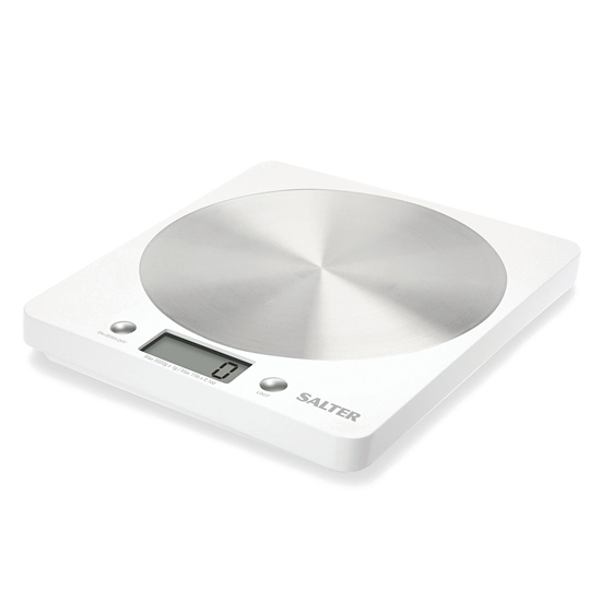 Picture of Salter 1036 WCFEU12 Disc Electronic Digital Kitchen Scales - White
