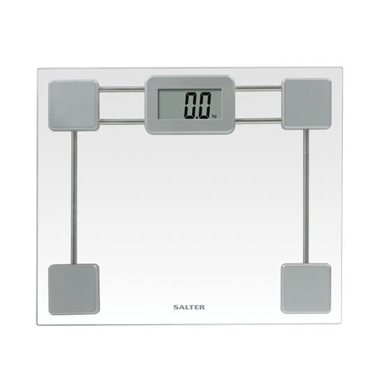 Picture of Salter 9081 SV3R Toughened Glass Compact Electronic Bathroom Scale