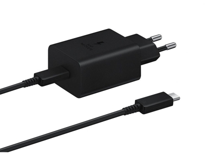 Изображение Samsung - EP-T1510EBE + EP-DA705BBE Samsung 15W Travel Charger + USB-C/USB-C Data Cable Black (OOB Bulk)