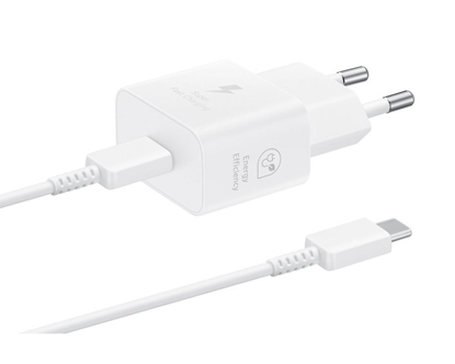 Picture of Samsung - EP-T2510XWE Samsung USB-C 25W Travel Charger + USB-C Data Cable White