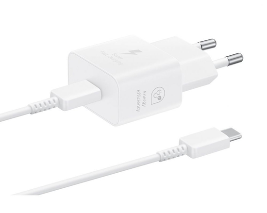 Picture of Samsung - EP-T2510XWE Samsung USB-C 25W Travel Charger + USB-C Data Cable White