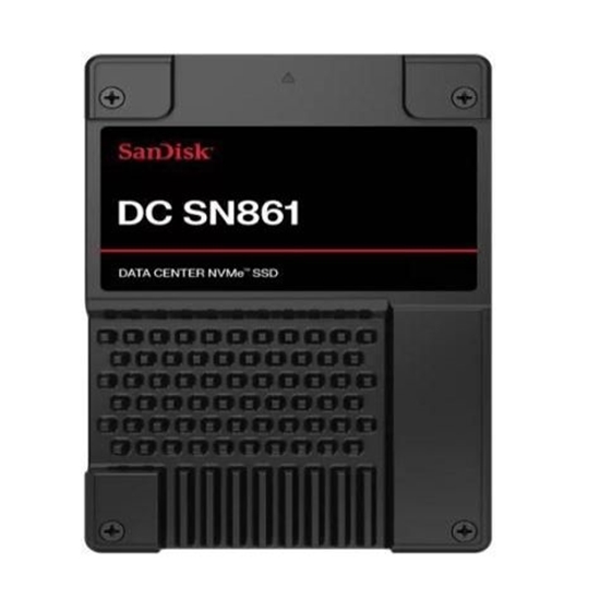 Picture of SANDISK BY WESTERN DIGITAL SSD||DC SN861|3.84TB|U.2|PCIe Gen5|NVMe|Write speed 7200 MBytes/sec|Read speed 13700 MBytes/sec|15mm|SDS6BA138PSP9X30TS2526