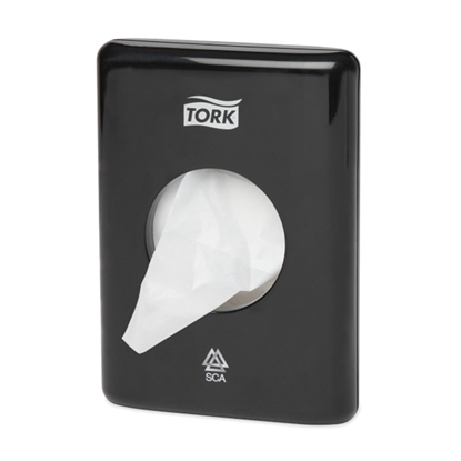 Изображение Sanitāro maisu turētājs TORK B5, 100 x 36 x 140 mm, melnā krāsā