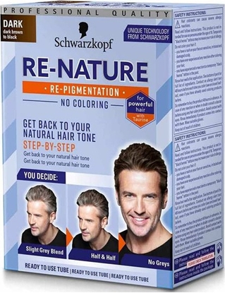 Изображение Schwarzkopf Re-Nature Krem koloryzujcy do wosów ciemny brz dla mczyzn