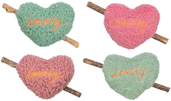 Picture of Serce z Matatabi, zabawka, dla kota, plusz, mix kolorw, 12 cm