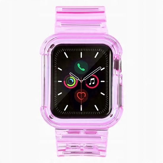 Picture of Silikonowa opaska pasek bransoleta bransoletka etui Strap Light Set do zegarka Apple Watch 40 mm - czerwona