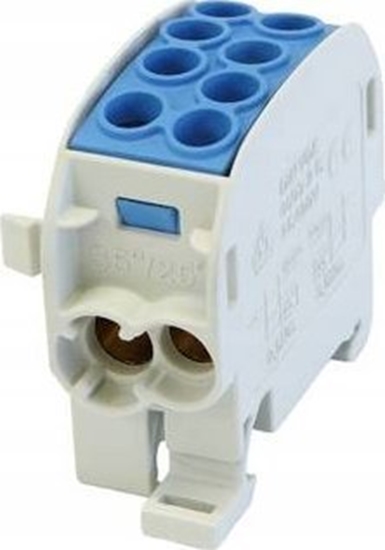 Picture of Simet Blok rozdzielczy 1-potencjaowy czony 125A 2x4-35mm2, 2x2,5-25mm2 niebieski SCB 35-Cu 81504003