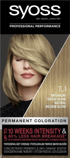 Picture of Syoss Permanent Coloration farba do wosów trwale koloryzujca 7_1 Naturalny redni Blond