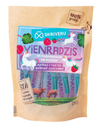 Picture of SKRĪVERU vienradzis ar rabarberiem un avenēm, 250g