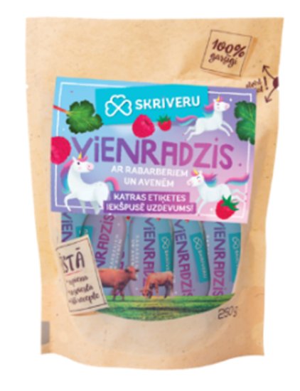 Picture of SKRĪVERU vienradzis ar rabarberiem un avenēm, 250g