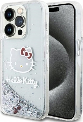 Attēls no Sourcing Hello Kitty HKHCP15LLIKHET iPhone 15 Pro 6.1" silver/silver hardcase Liquid Glitter Charms Kitty Head