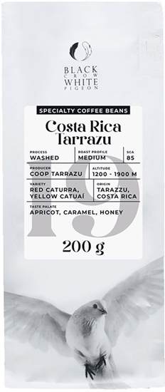 Picture of Specialty coffee beans Black Crow White Pigeon Costa Rica Tarrazu, 200 g