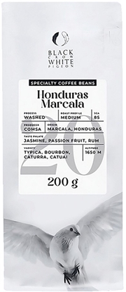 Picture of Specialty coffee beans Black Crow White Pigeon Honduras Marcala, 200 g