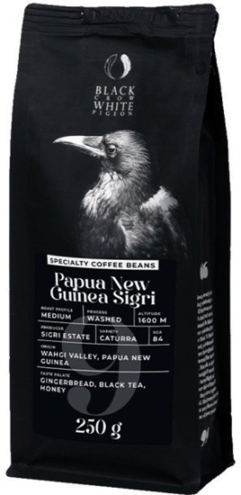 Picture of Specialty coffee beans Black Crow White Pigeon Papua New Guinea Sigri, 250 g