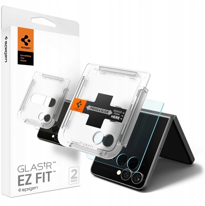 Изображение Spigen Glas.TR EZ FIT HD do Samsung Galaxy Z Flip 7 przezroczysty - 2 szt.