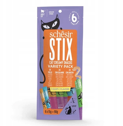 Picture of Stix multipack, przysmak, dla kota, kurczak/kaczka/oso, 6x15 g, saszetka