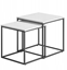 Attēls no Stolik kawowy kwadrat 2szt - biay / nogi czarne