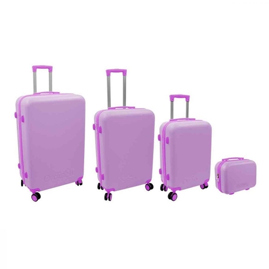 Изображение Suitcase set 4 pcs. 98L (48x29x75cm) + 60L (42x25x64cm) + 43L ( 36x23x56cm) + 15L (24x17x33cm) pink 8000303316404
