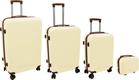 Picture of Suitcase set 4 pcs. 98L (48x29x75cm) + 60L (42x25x64cm) + 43L ( 36x23x56cm) + 15L (24x17x33cm) white 8000303316411