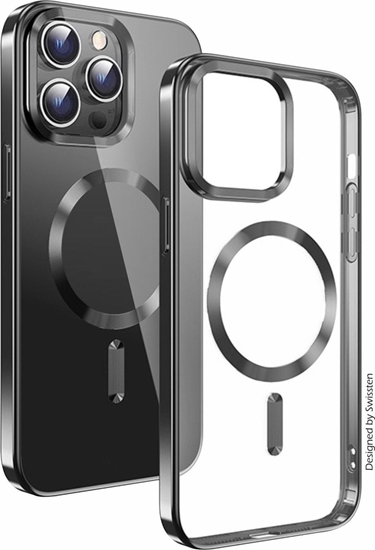 Picture of Swissten Clear Jelly Magstick Metallic Case for Apple iPhone 15 Pro
