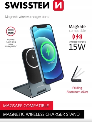 Picture of adowarka Swissten Wireless Charger Ultra Thin (Magsafe Compatible)