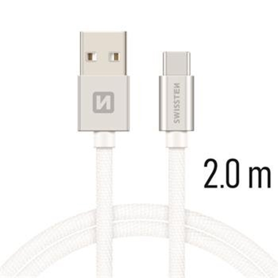 Изображение Swissten Textile Universal Quick Charge 3.1 USB-C Data and Charging Cable 2m