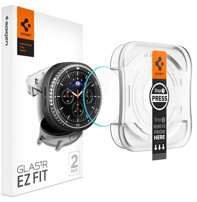 Attēls no SZKO HARTOWANE SPIGEN GLAS.TR EZ-FIT 2-PACK GALAXY WATCH 8 CLASSIC (46 MM) CLEAR