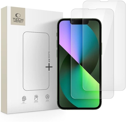 Attēls no Tech-Protect Tech-Protect Glass Fit+ 2-pack tempered glass for iPhone 13 mini - transparent