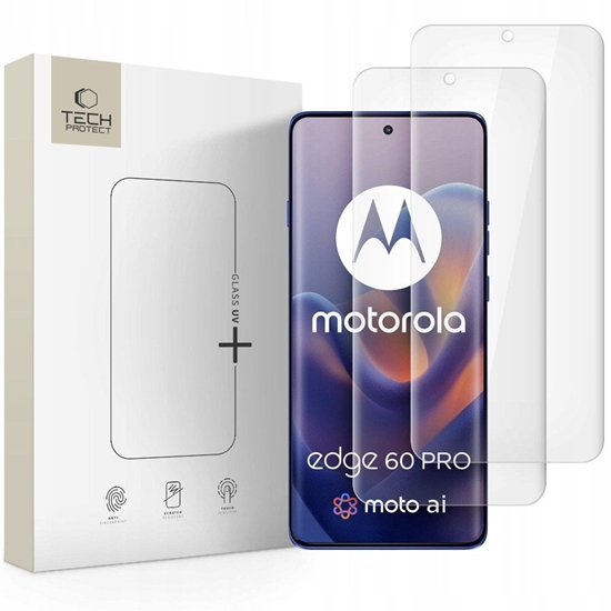 Изображение SZKO HARTOWANE TECH-PROTECT GLASS UV+ 2-PACK MOTOROLA EDGE 60 PRO CLEAR