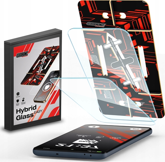 Picture of Szko hybrydowe GrizzGlass HybridGlass Easy do Samsung Galaxy A55 [2 PACK]