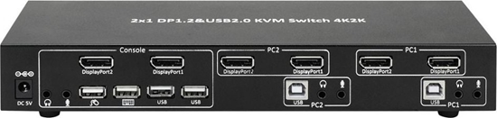 Picture of TECHLY 101928 2-port DisplayPort KVM